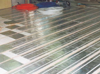 Large-scale floor heating panels